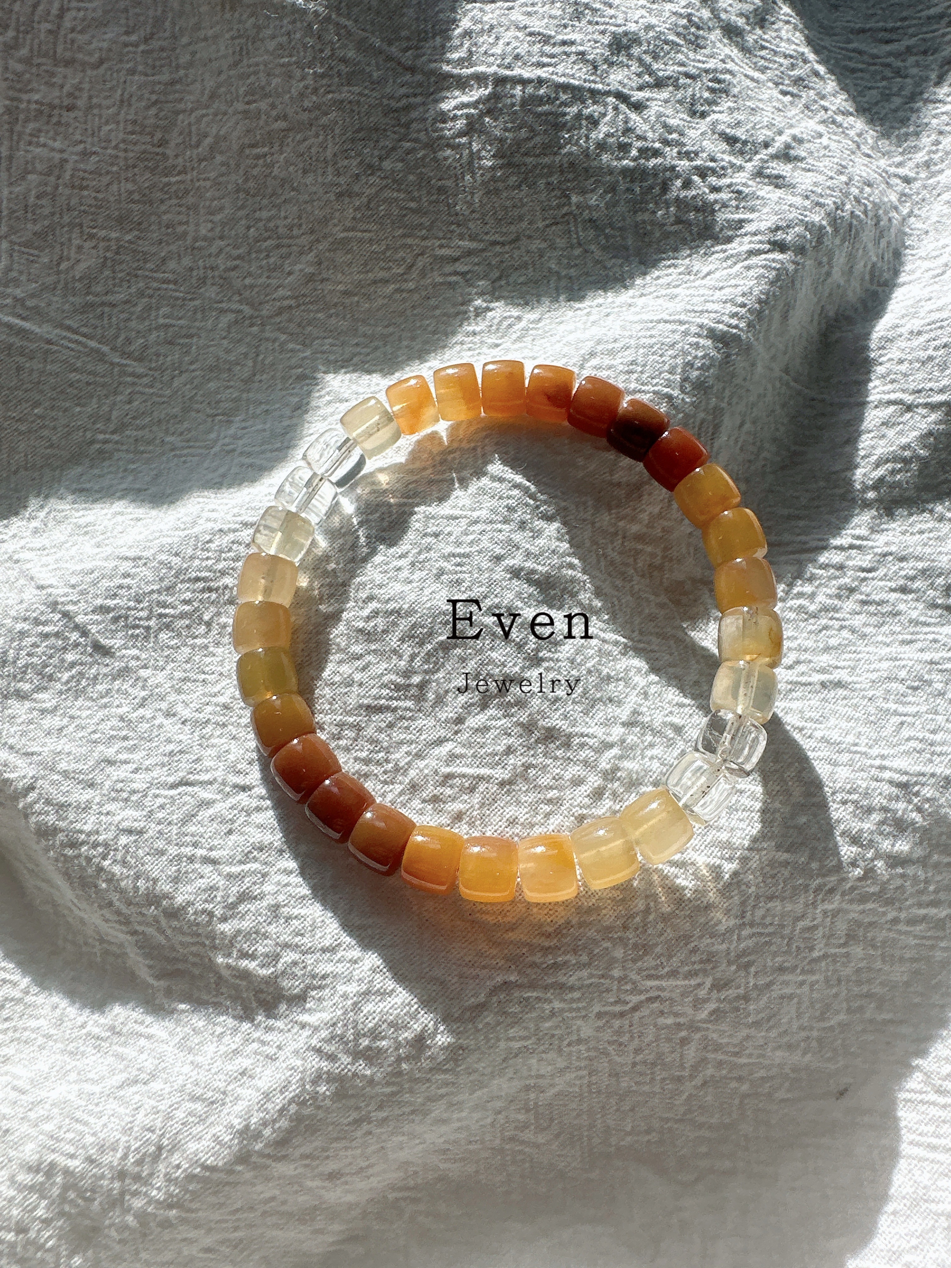 漸變黃兔毛類手鐲款