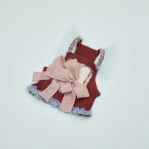 Louisdog Sandrine 無袖上衣／覆盆子紅