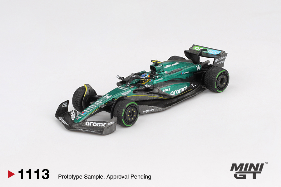 預訂:1/64 MINI GT Aston Martin AMR24 #14 Fernando Alonso 2024 F1 2024 Canadian GP (MGT01113-L)