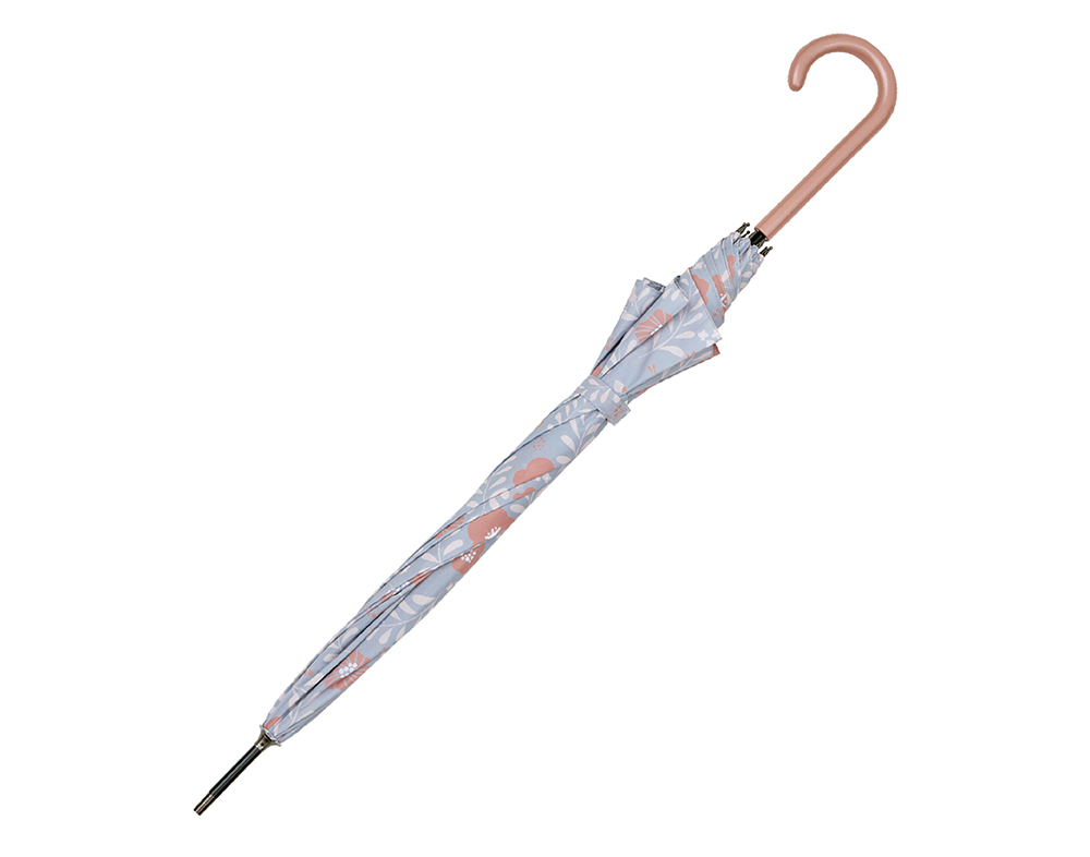 RAINSTORY粉漾花沁抗UV自動開直骨傘