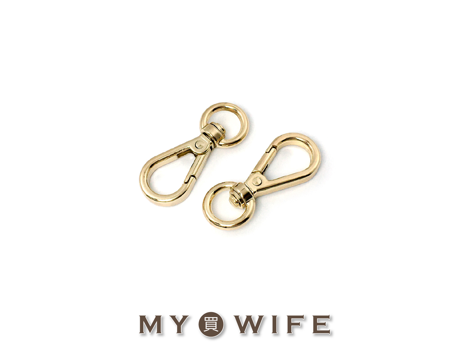 3分(約10mm)合金勾_勾扣/勾子_金色【FR-H153】