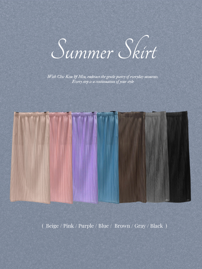 [現貨] Novia 細褶套裝裙 [ 2色 / Free ]