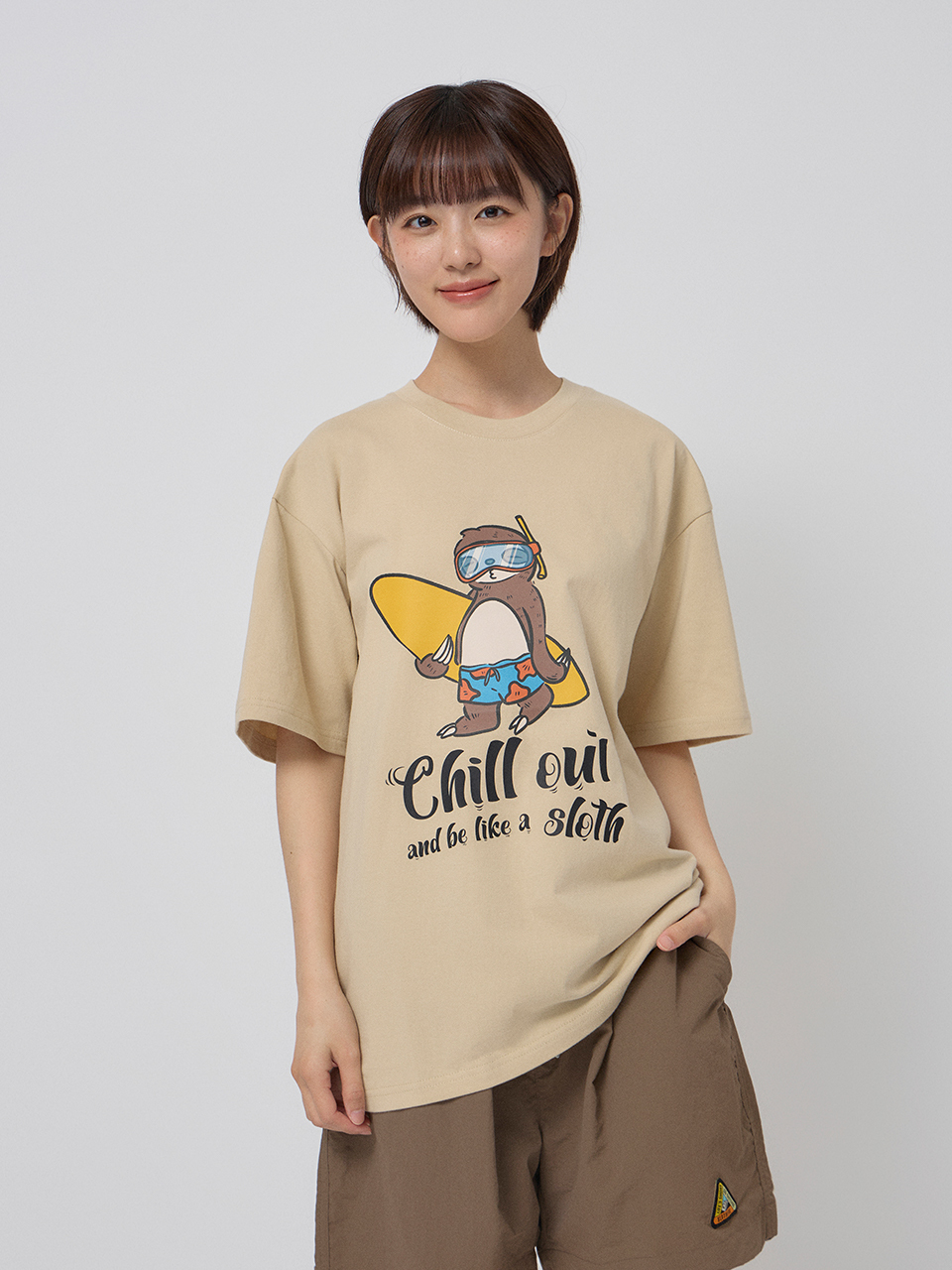 夏日樹懶衝浪T恤