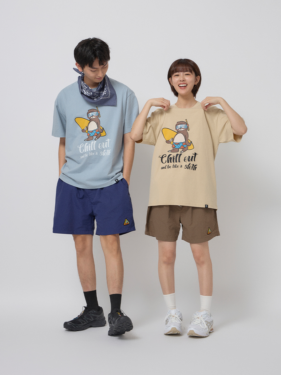 夏日樹懶衝浪T恤