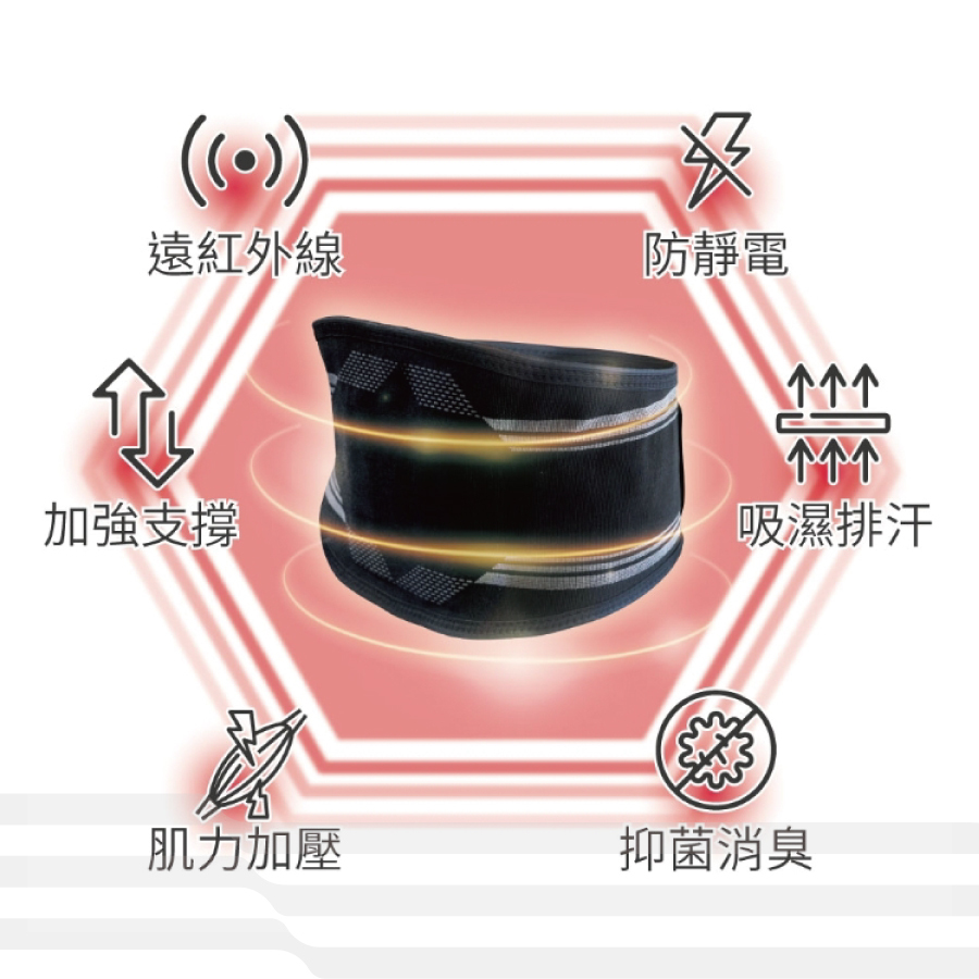 126台灣製石墨烯可調式護腰6609