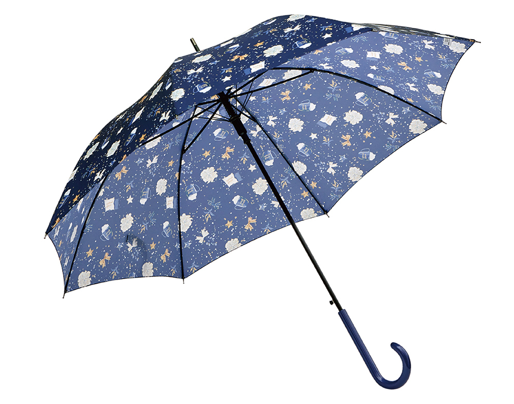 【RAINSTORY】Starry Life抗UV自動開直骨傘(藍)