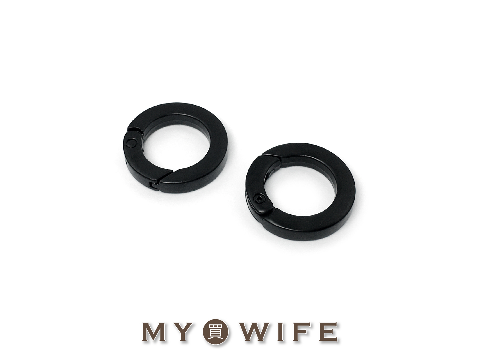 消光黑圓形扁鎖圈(外26內17mm)_鎖圈/連接扣【FR-H862】