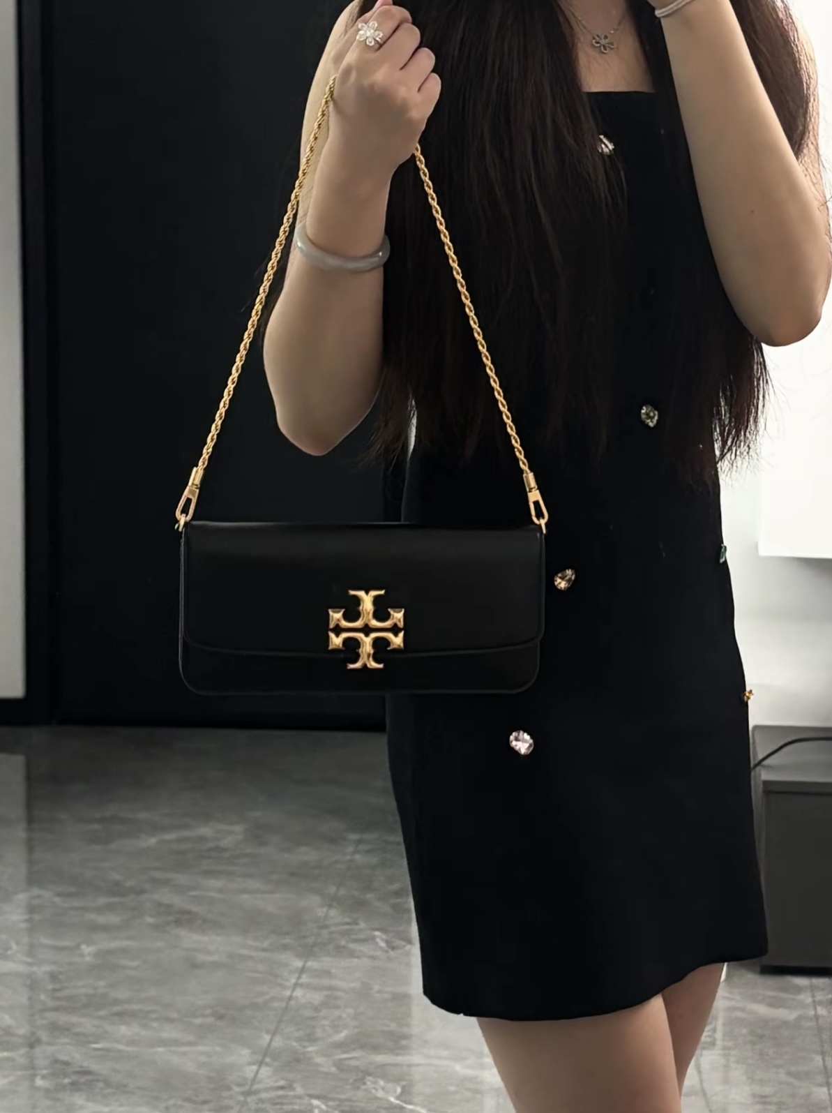 Tory Burch Eleanor 法棍包 黑色