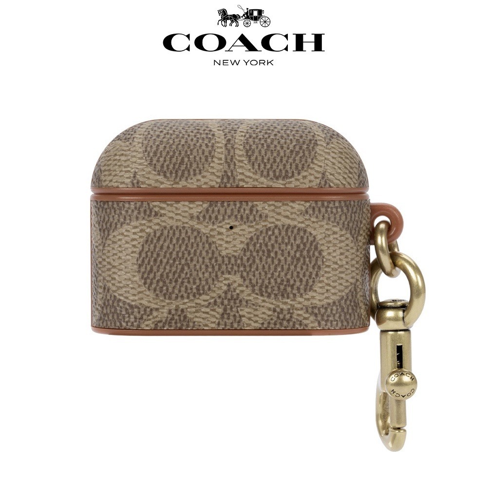 【COACH】AirPods Pro 1/2代保護殼套 耳機保護套- 經典卡其