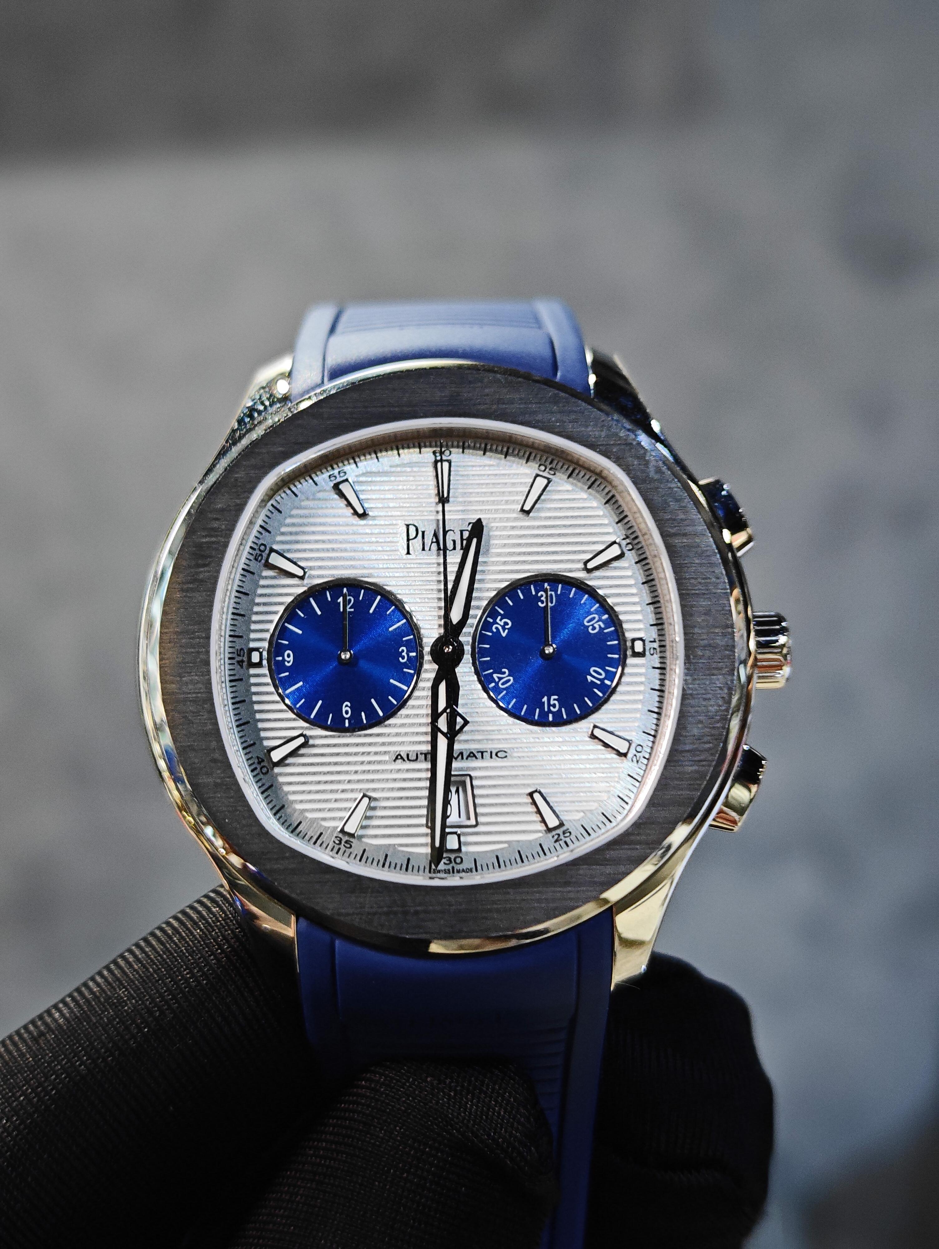 BRAND NEW PIAGET G0A46013 POLO WHITE DIAL STEEL CHRONOGRAPH 42MM