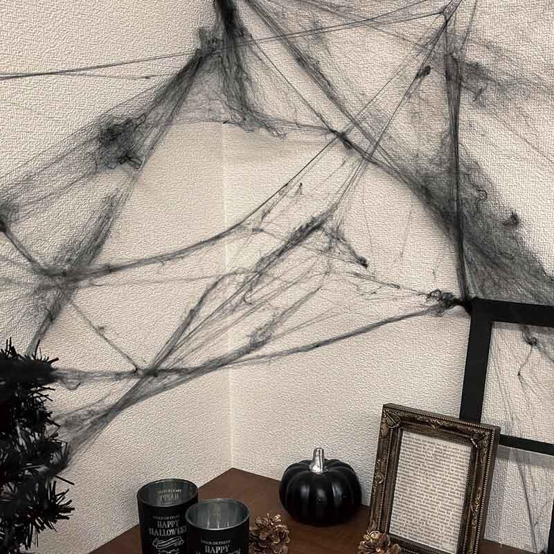 萬聖節裝飾品/黑色蜘蛛網