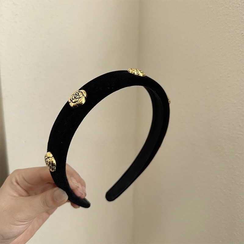 Z250山茶花絨布髮箍