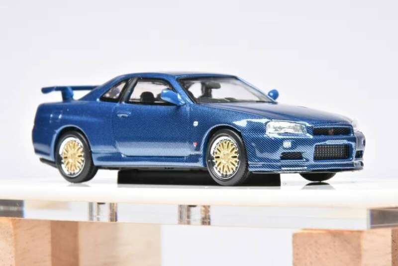預訂:1/64 Stance Hunters Nissan Skyline GT-R (R34) Carbon Blue (SHNR34CBL )