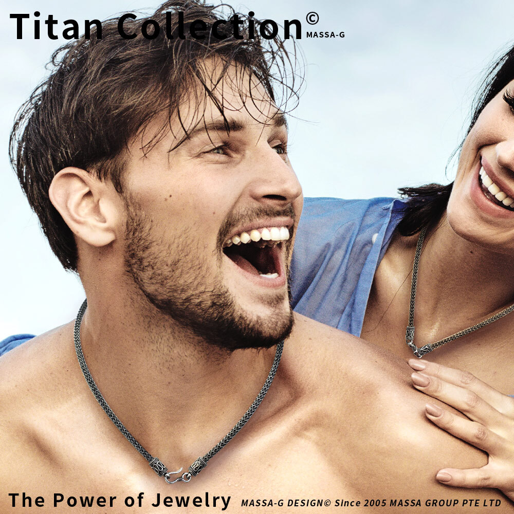 MASSA-G Titan銀鍺系列 阿特密斯 4mm超合金鍺鈦項圈/對鍊