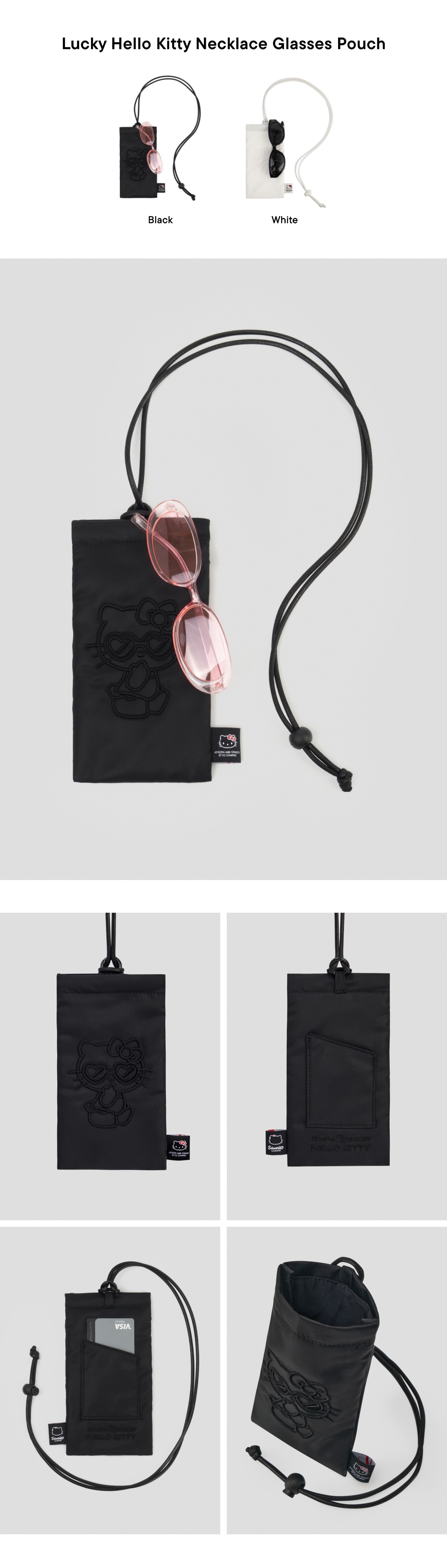 【JOSEPH&STACEY】Lucky Hello Kitty Necklace Glasses Pouch JOSEPH AND STACEY X HELLO KITTY Necklace Glasses Pouch