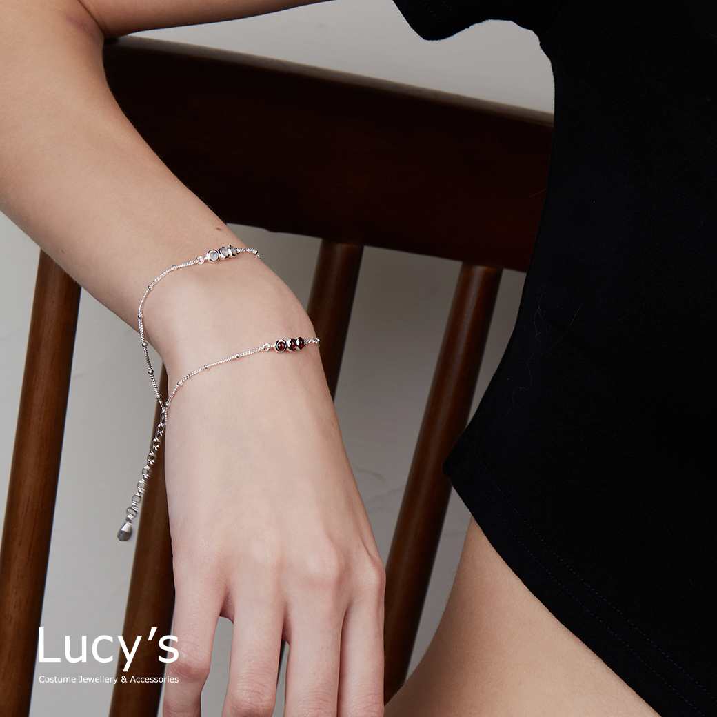 925純銀 水滴圓舞 手鍊 (五色) (123701/123702/123703/123704/123705)