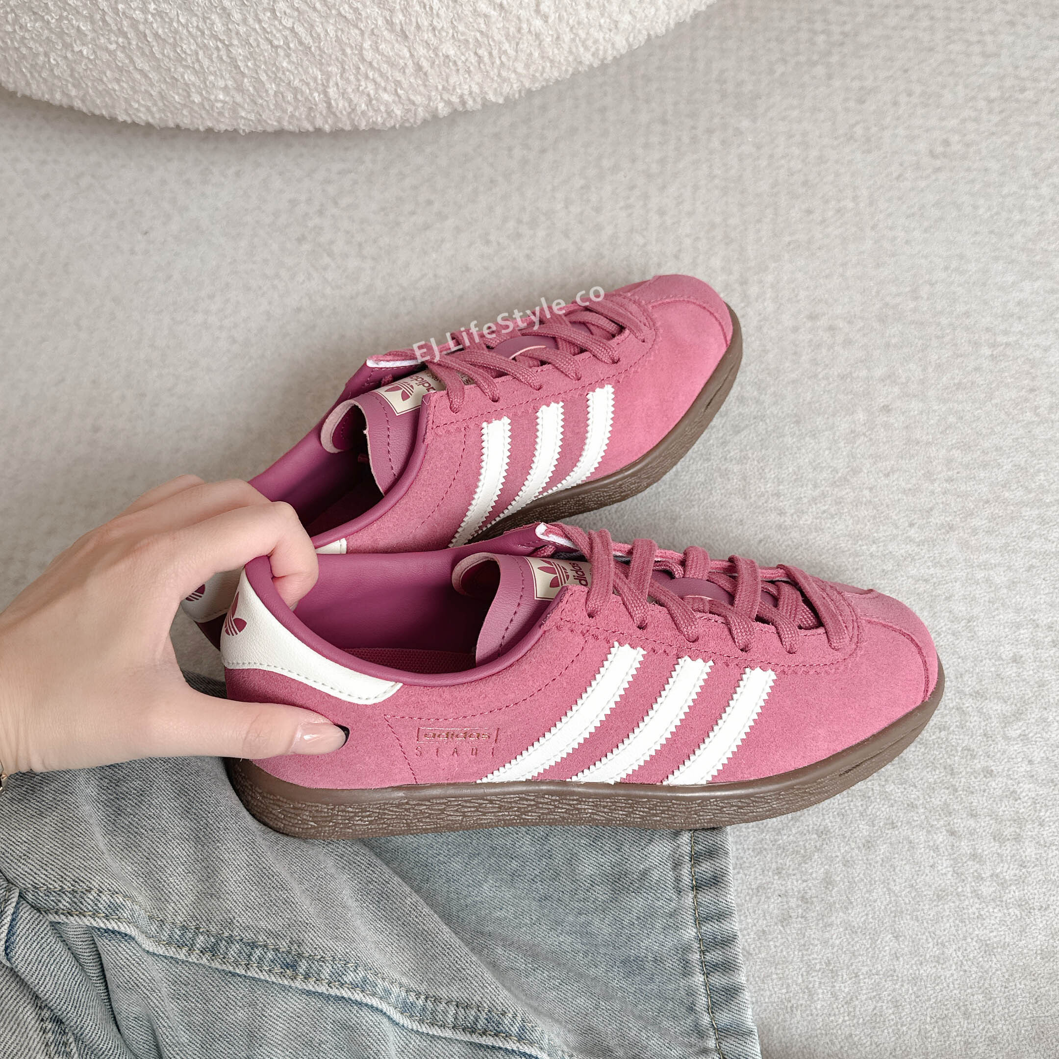 ADIDAS ORIGINALS STADT 草莓粉 草莓熊 白色 焦糖底 男女鞋 JR9551 / 預購