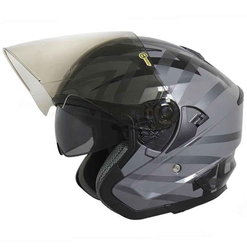 THH T560N-THOR索爾 深灰/黑銀灰 3/4帽款