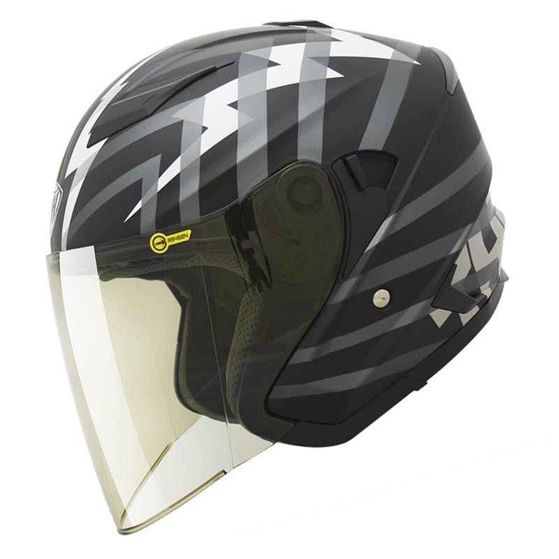 THH T560N-THOR索爾 平光黑/白灰 3/4帽款