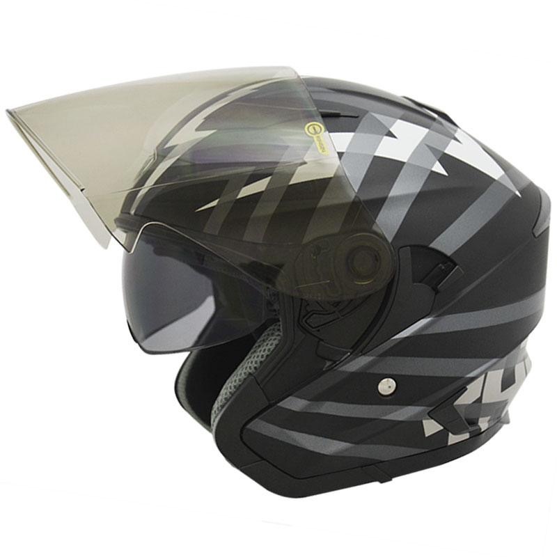 THH T560N-THOR索爾 平光黑/白灰 3/4帽款