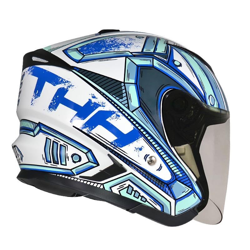 THH T560N-裝甲ARMOR 白色/薄荷藍 3/4帽款