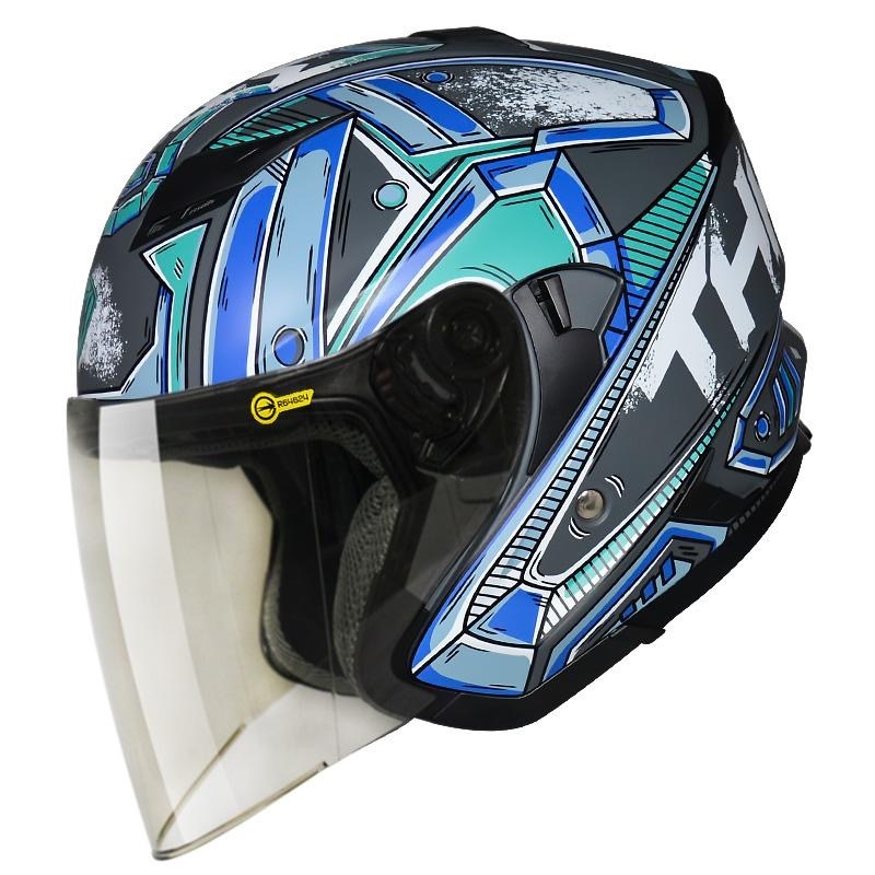 THH T560N-裝甲ARMOR 平光藍灰/淺灰藍 3/4帽款