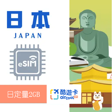 【日本eSIM】日定量2GB｜3-12天｜KDDI/Softbank電信