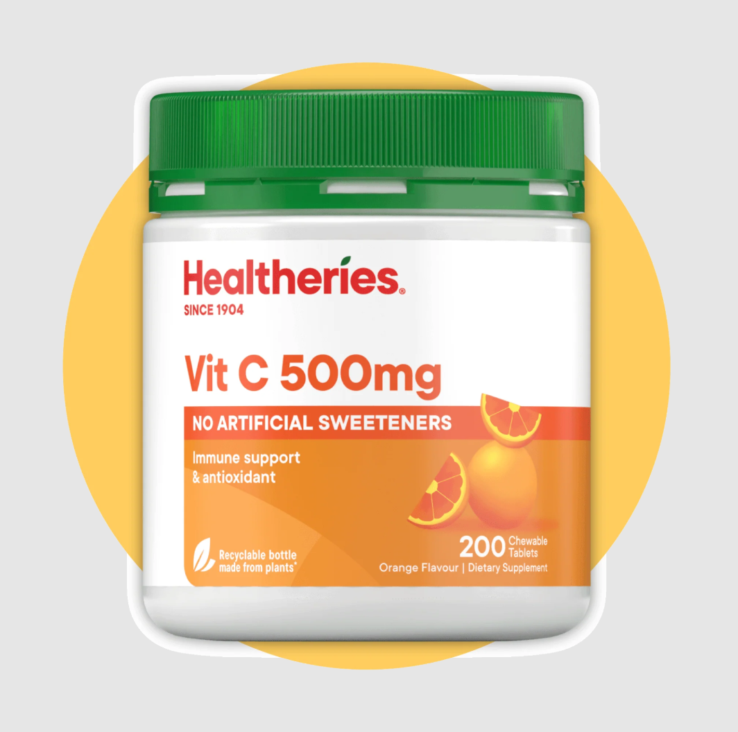 【直播】Healtheries LL081227 咀嚼營養片維他命C 500毫克 (200粒裝)(買一送一)