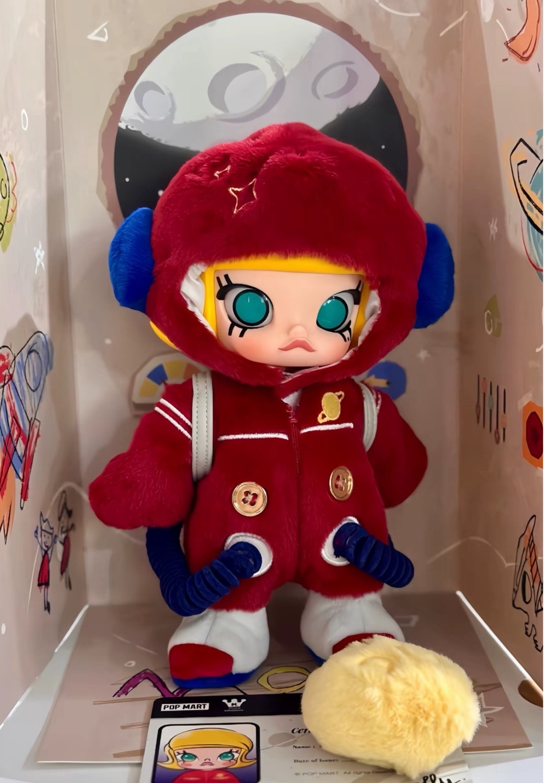 泡泡瑪特 POP MART MOLLY 你好月亮 可動擺飾 潮流公仔 收藏玩偶 可愛桌面擺件 Aug25