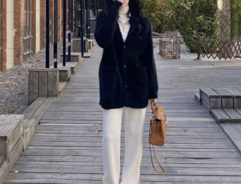 Faux Mink Velvet Soft Knit Cardigan