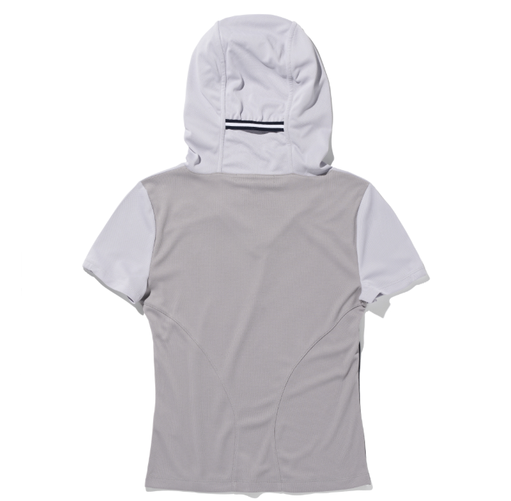 Mischief  MSCHF  許光漢、秀智愛牌 /  SHIRRING HOODED JERSEY TOP_GREY連帽平紋針織短袖上衣 灰色 / AUG25