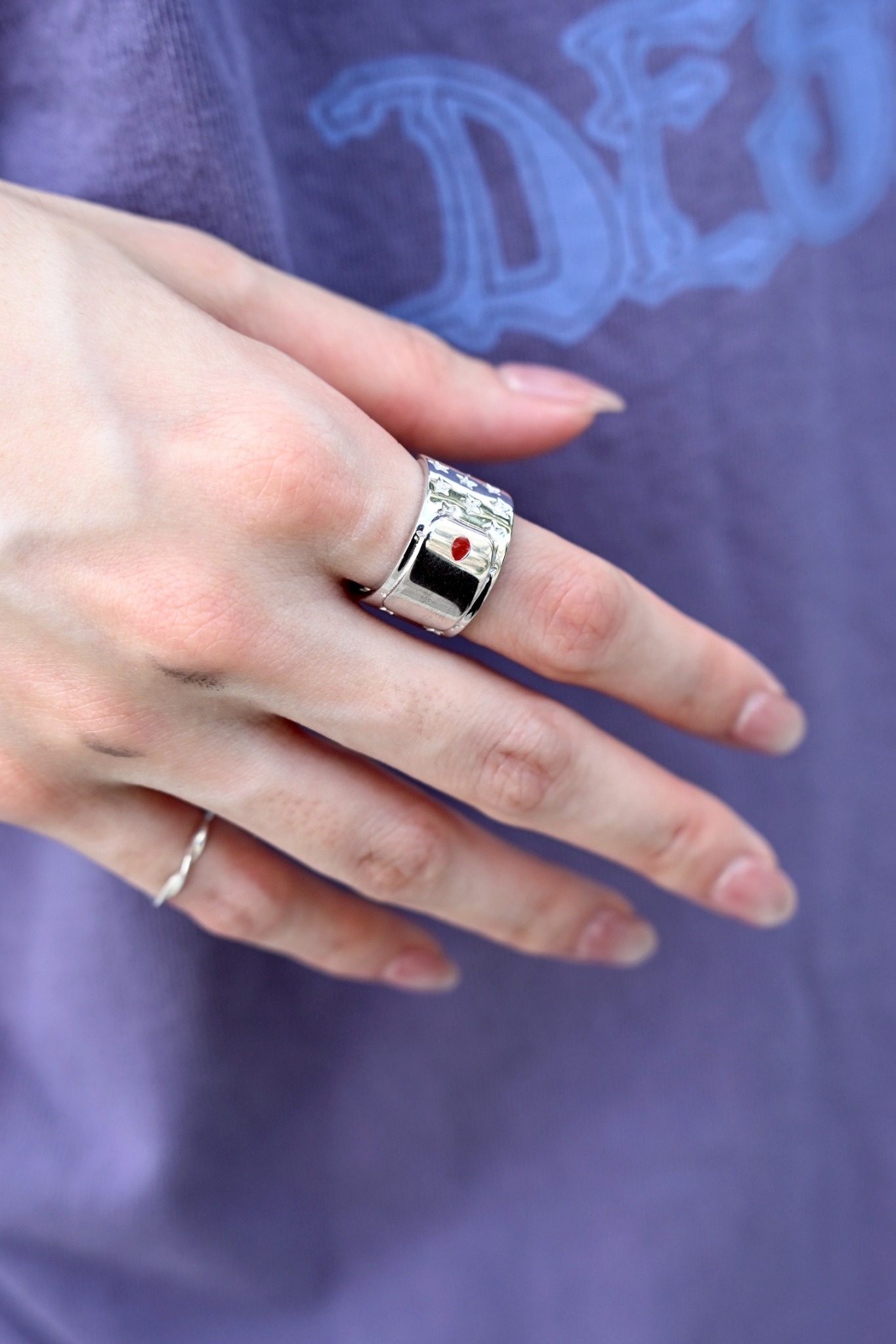 ☆ETW☆【EASY TO WEAR】Fe3c Blood Band-Aid Ring OK繃 戒指 星星 繃帶 亮銀 仿舊