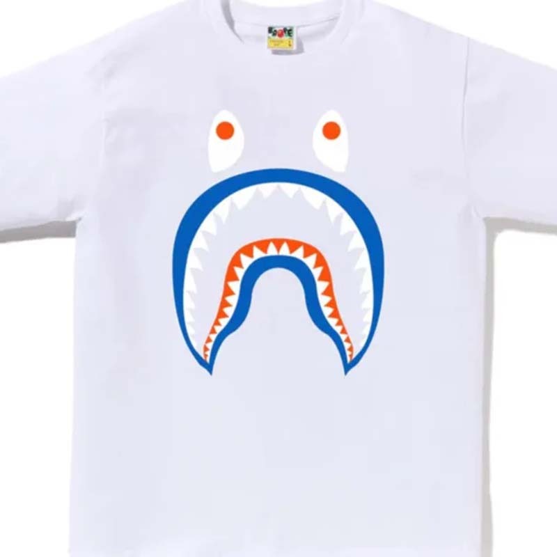 Bape Colors Shark Ponr Tee 白色 鯊魚 短袖 BAPE-476CM [台灣現貨]