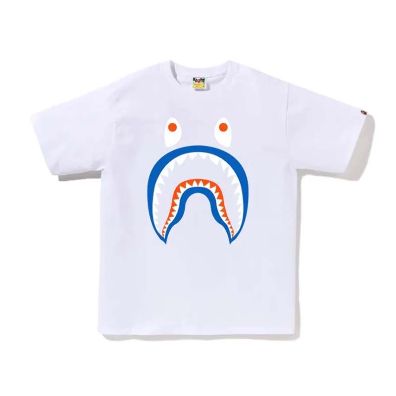 Bape Colors Shark Ponr Tee 白色 鯊魚 短袖 BAPE-476CM [台灣現貨]