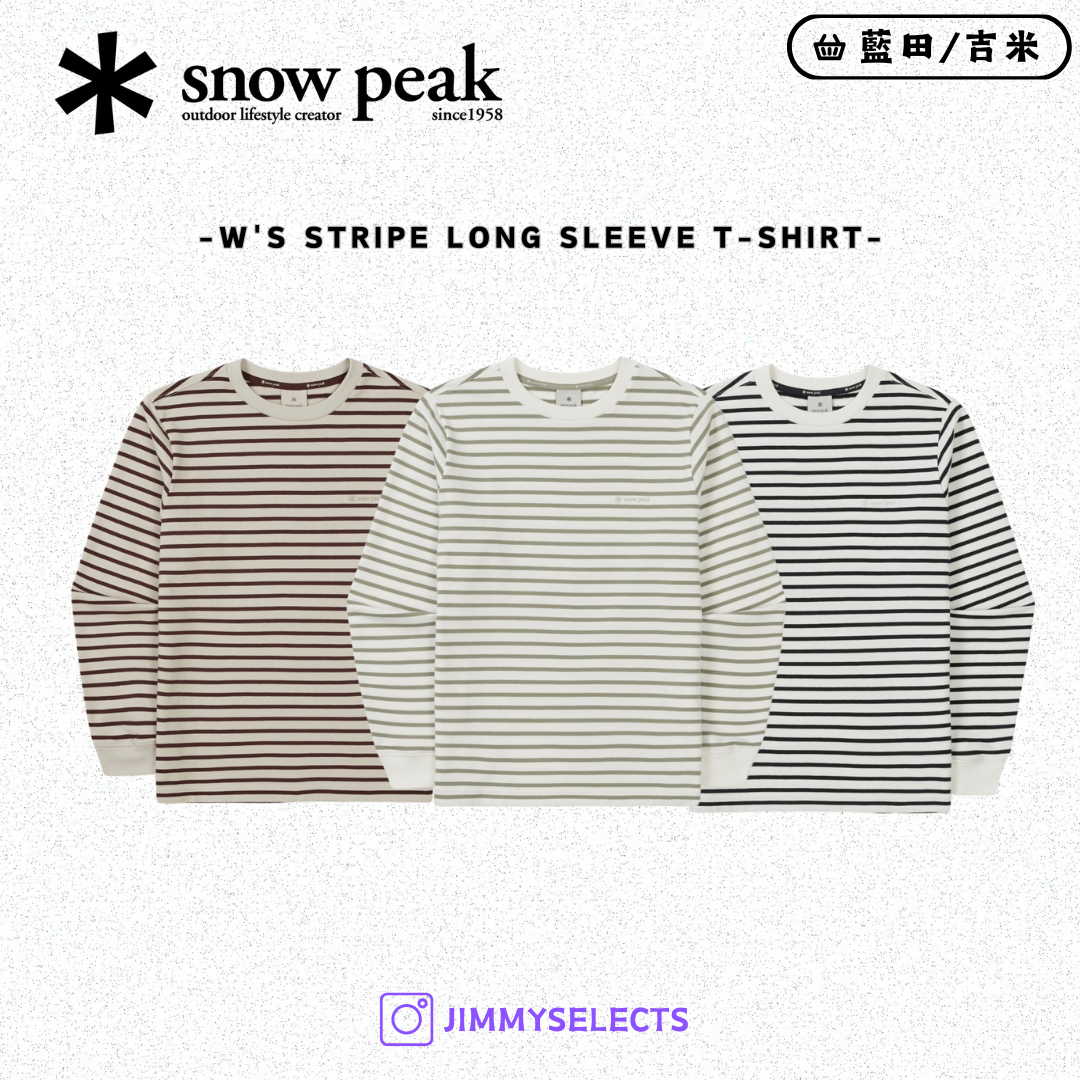 【代購】Snow Peak 雪諾必克 女 Stripe Long Sleeve 條紋 長袖 S25FWF-TL13