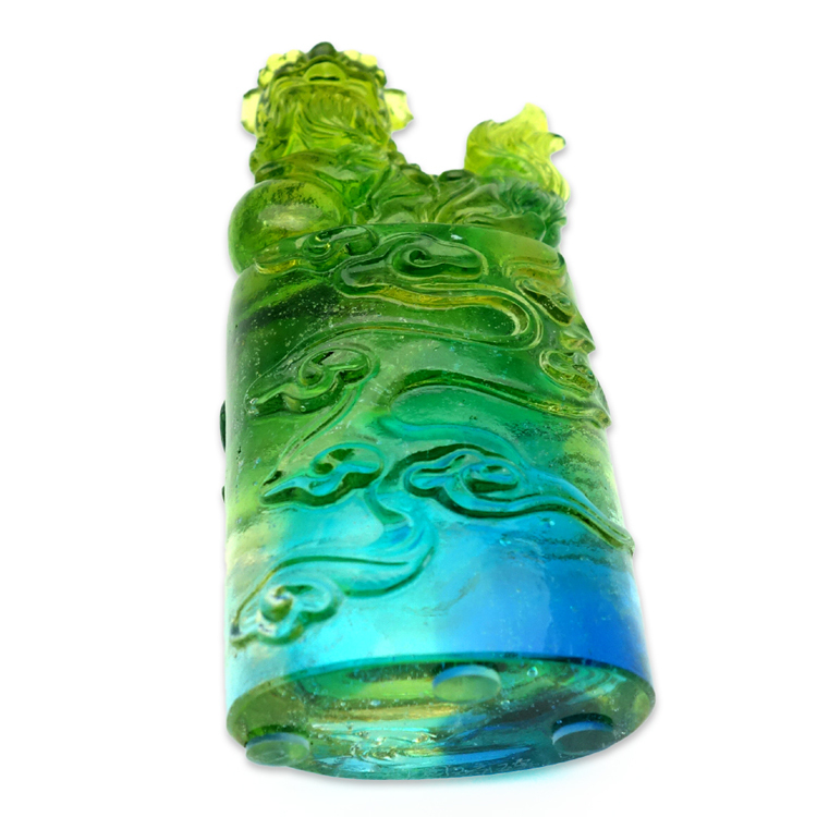 鹿港窯禮品館｜琉璃開運吉祥印章祥獅戲球 招財納福鎮宅祈福