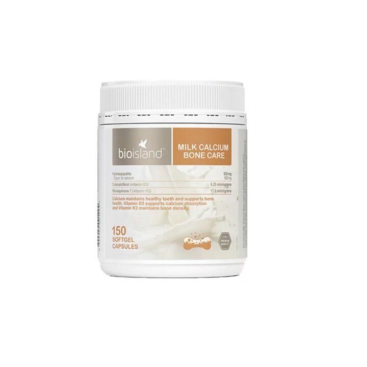 Bio Island - 天然液體牛乳鈣骨健康膠囊 150粒 (平行進口)