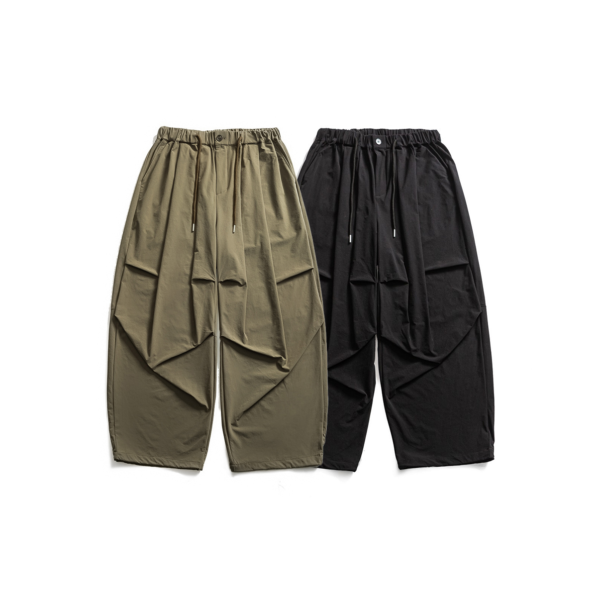 OurPick Wide Pleated Ballon Pants 日系調節寬版打褶氣球褲 2色