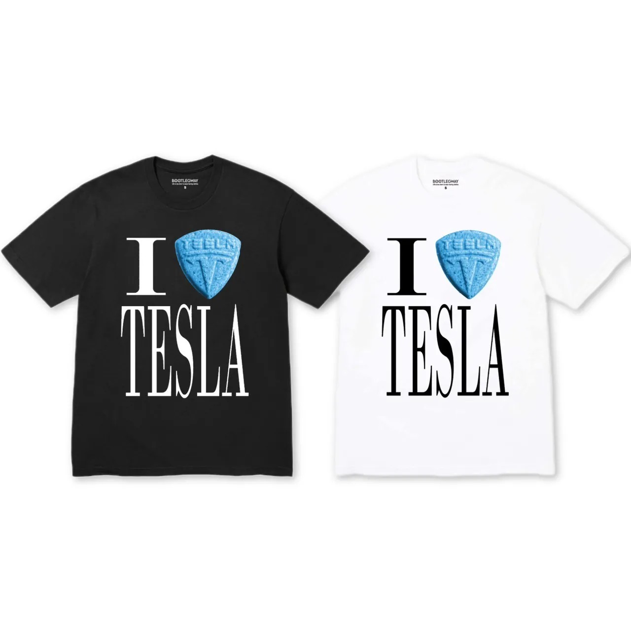 Bootlegway｜" TESLOVE " Tee (Black/White)