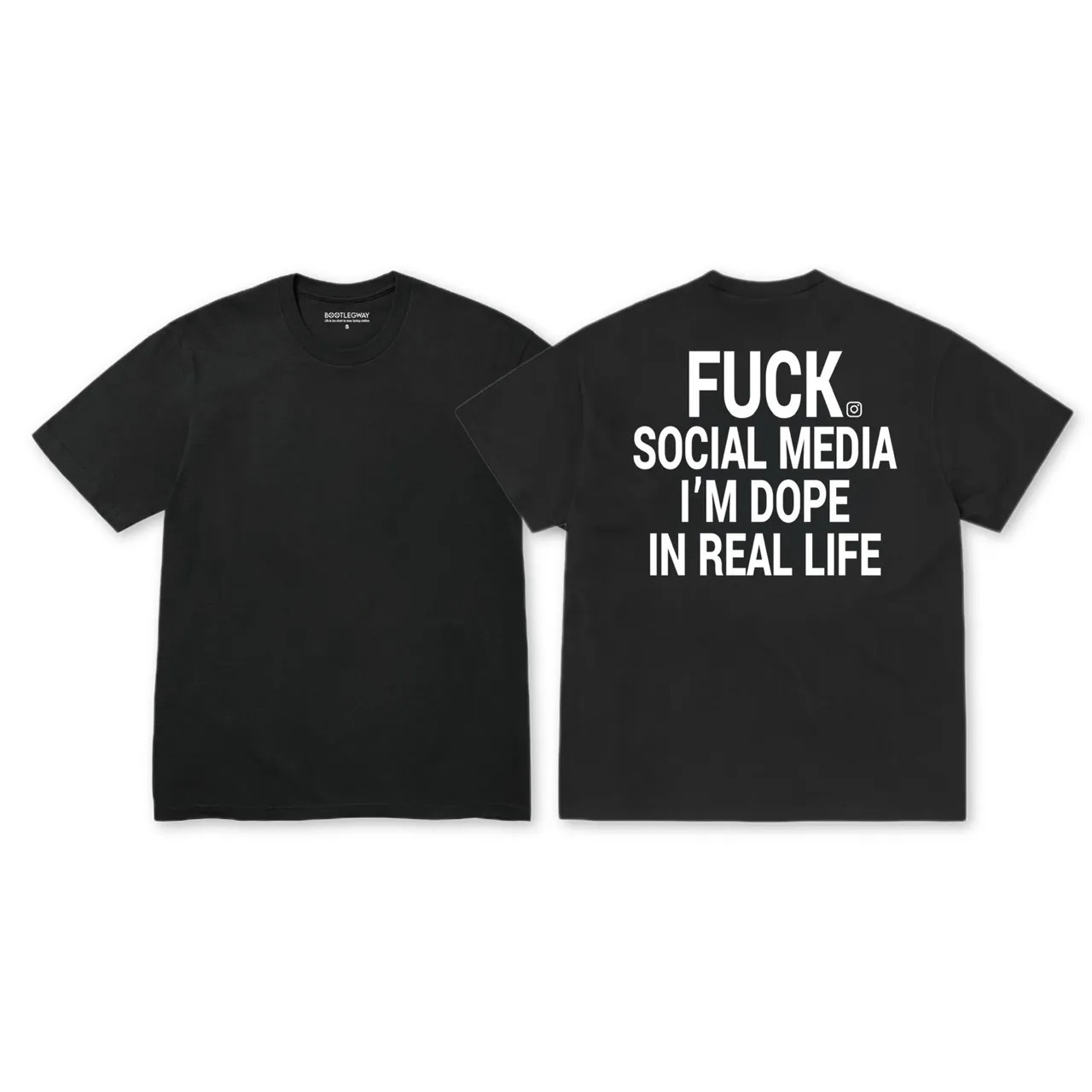 Bootlegway｜" SOCIAL " Tee (Black/White)