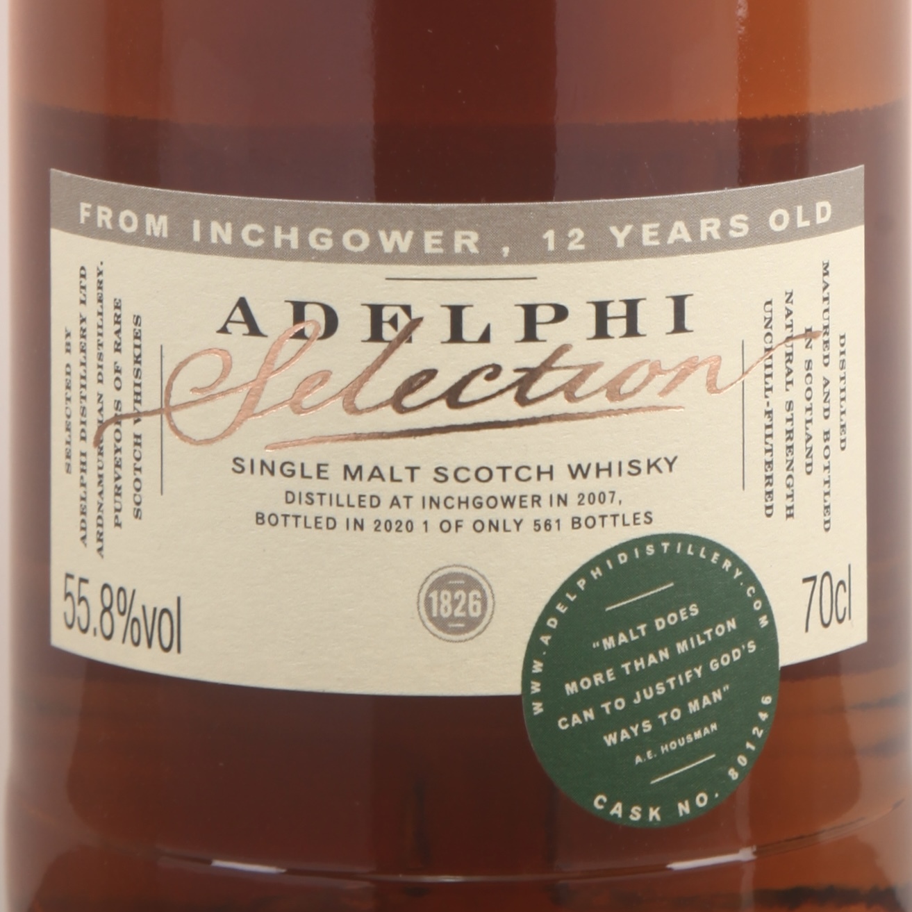 Inchgower 2007/2020 12YO Refill Sherry #801246 55.8% - Adelphi