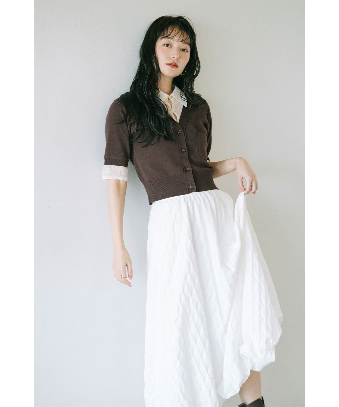 [預購] 折扣 COCO DEAL 提花燈籠裙