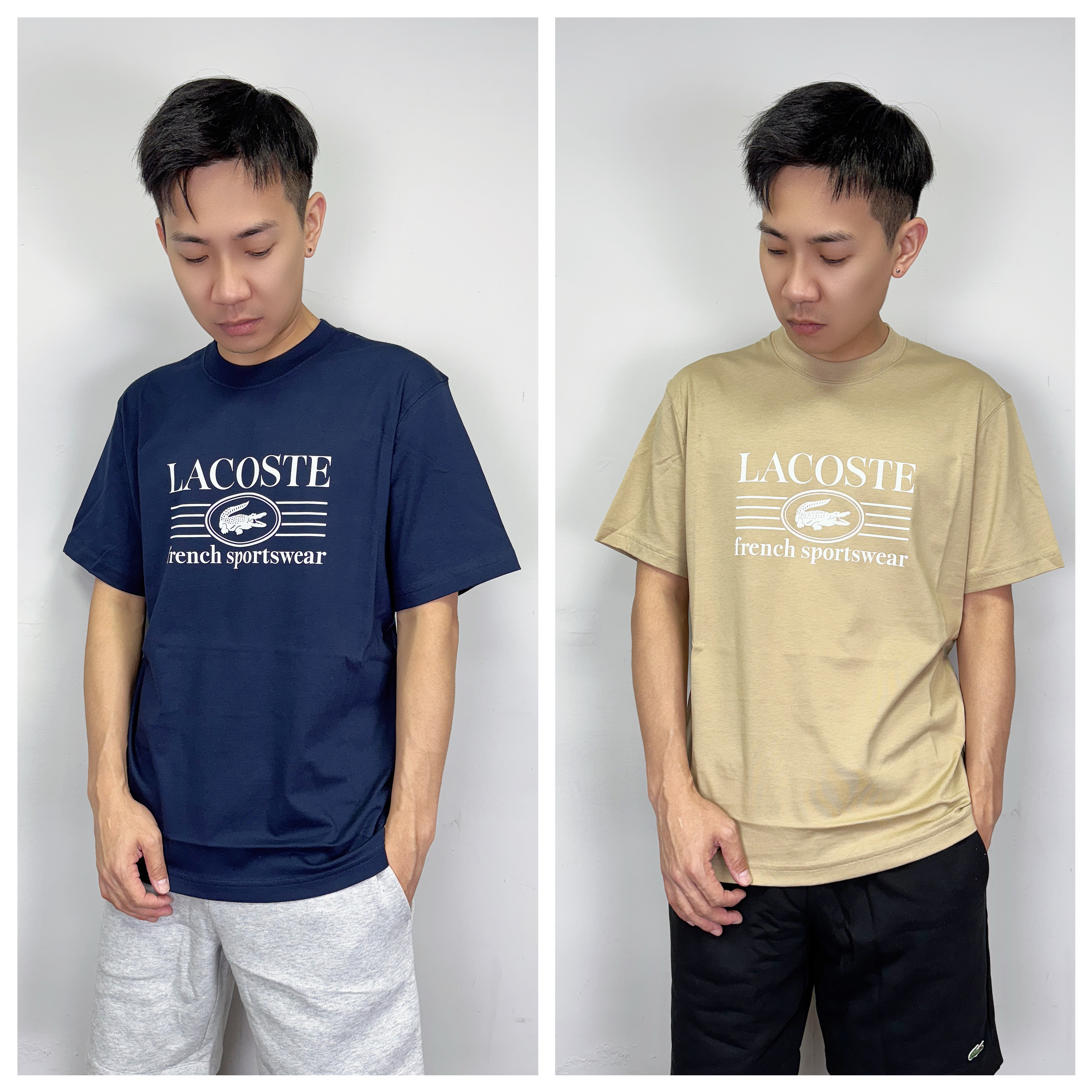 Lacoste 鱷魚 橫線圓圈字母 短袖上衣 短T