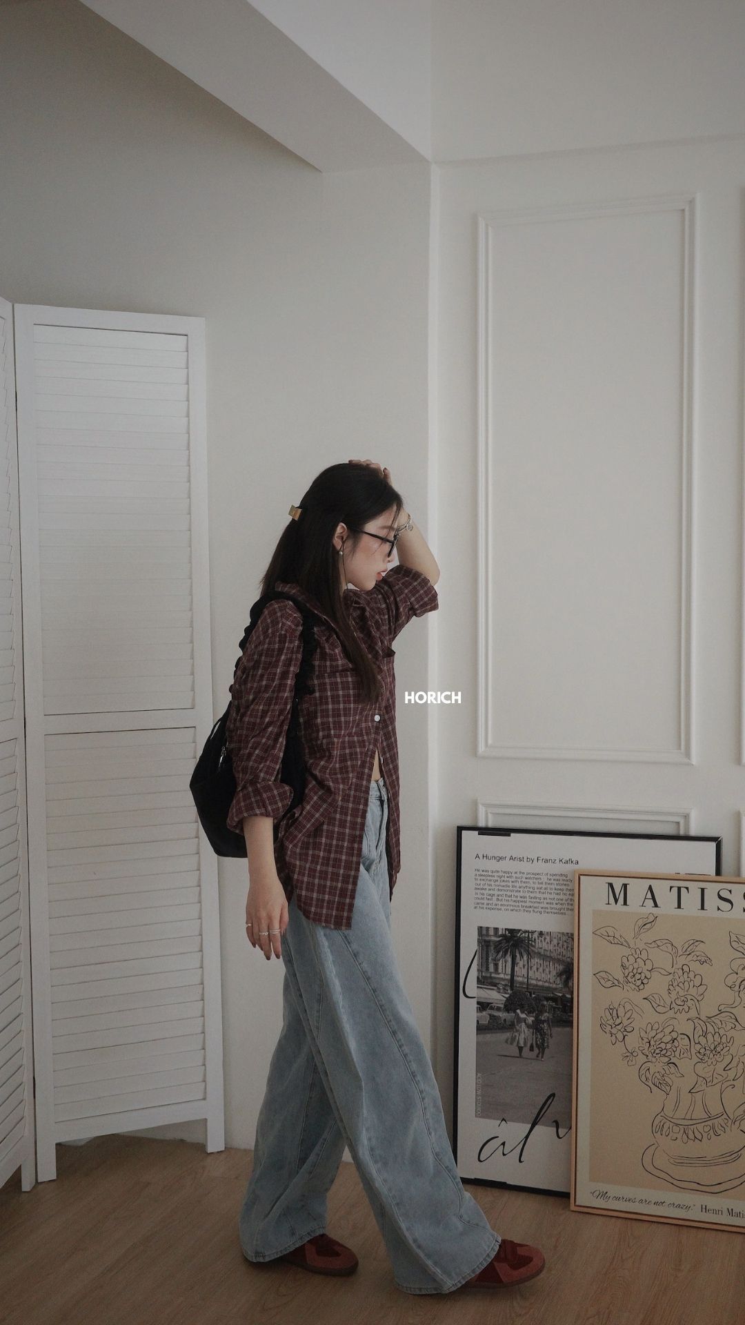 𝗔𝘂𝗴.𝟭𝟯/5021-輕薄美背 格子襯衫(2色) -紅色