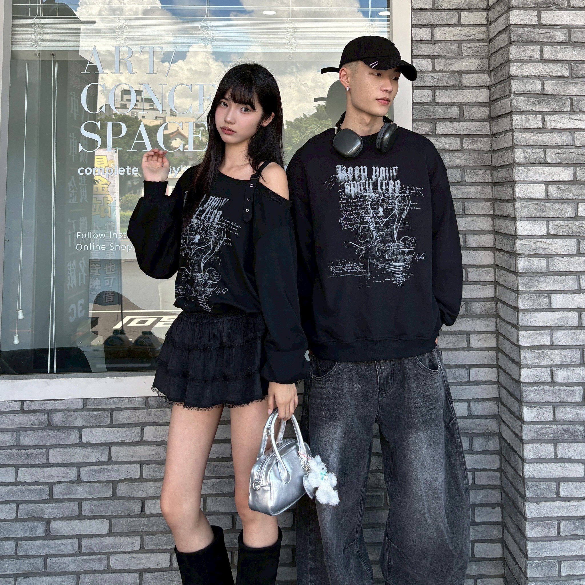 mmb歌德風神秘手稿情侶款上衣