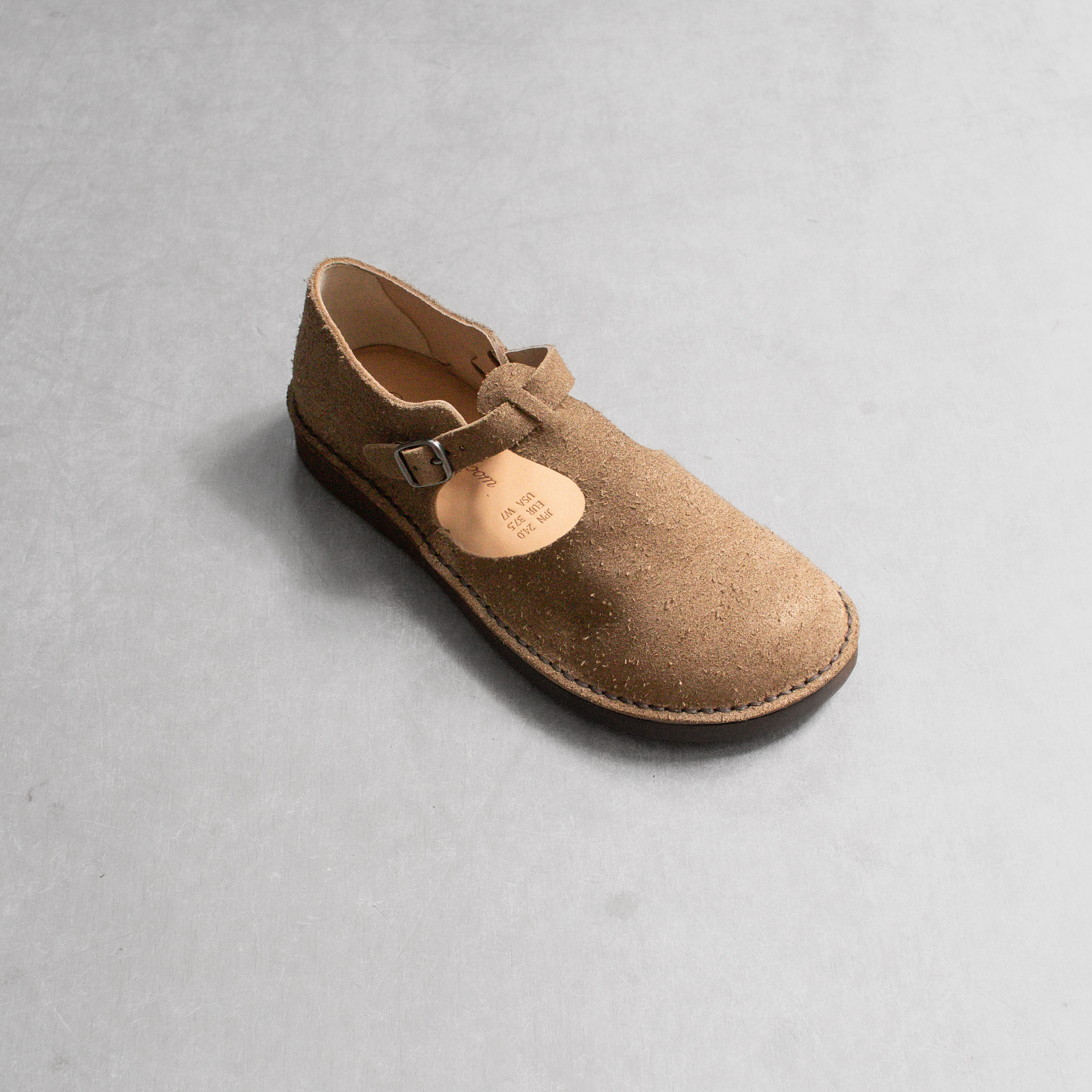 ORGANIC HANDLOOM GUNA TAUPE 日本製 卡其 牛皮 麂皮 T字 瑪莉珍 男女鞋