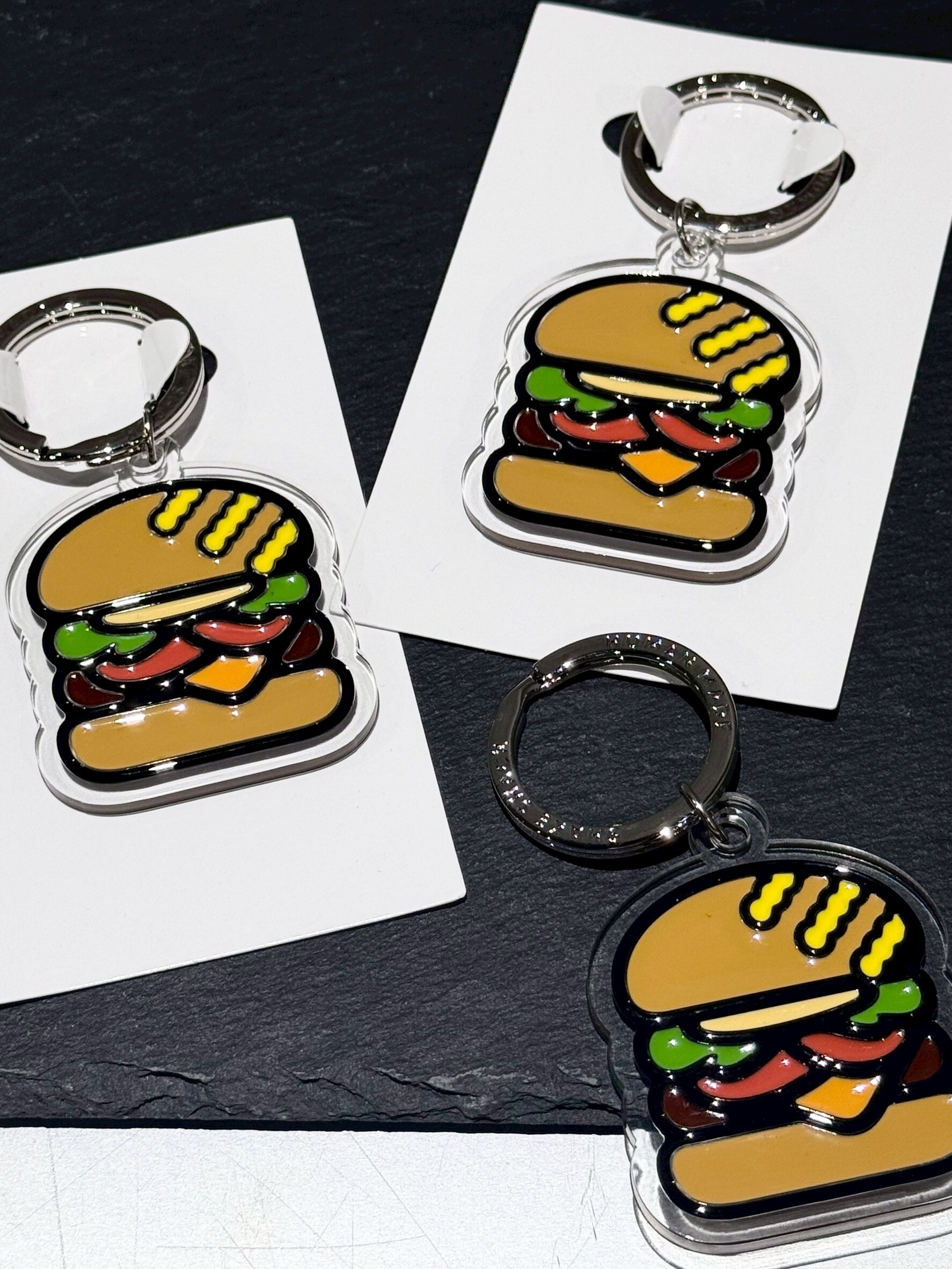 HUMAN MADE × SHAKE SHACK 漢堡造型 鑰匙圈