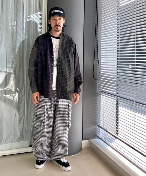 日本 BEAMS JAPAN｜CRAZY LOOSE SHIRT 異格混拼寬鬆襯衫