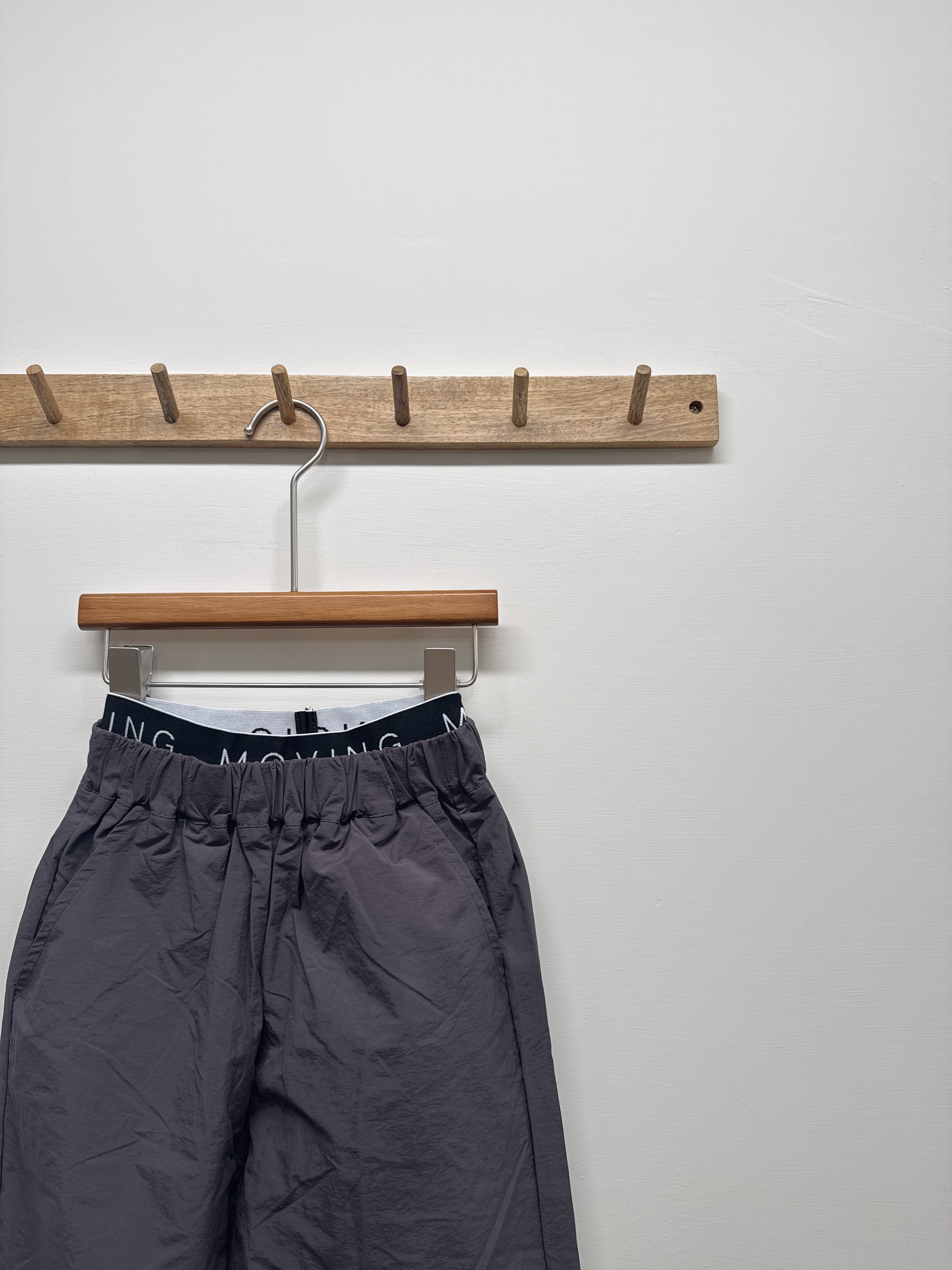 A02805潮酷假兩件工裝褲