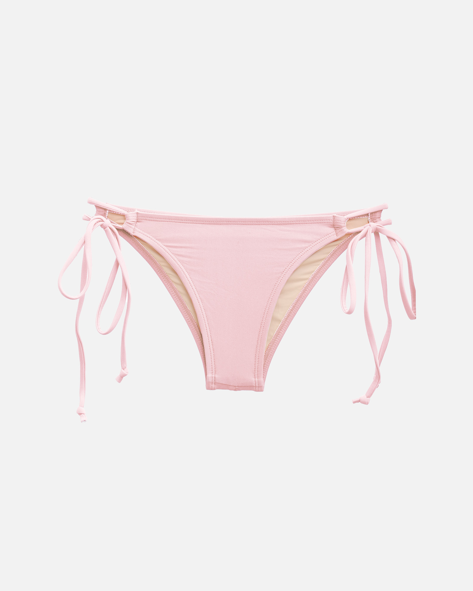 【絲光櫻花粉】​M1t 甜挖臀綁帶泳褲​​​